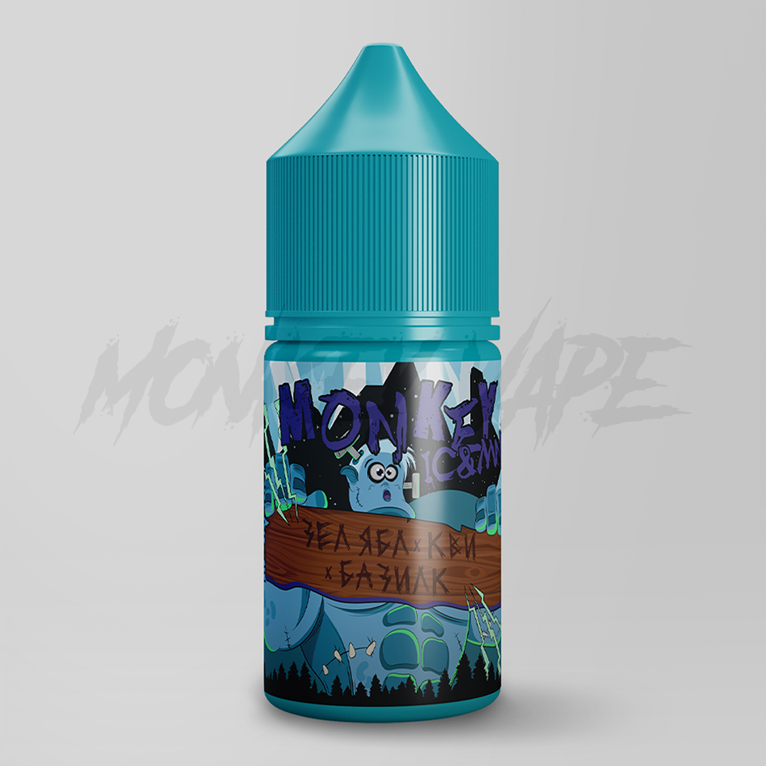 Жидкость Monkey Vape ic&mnt 25 мл №7 Зел. Ябл. Кви Базилк