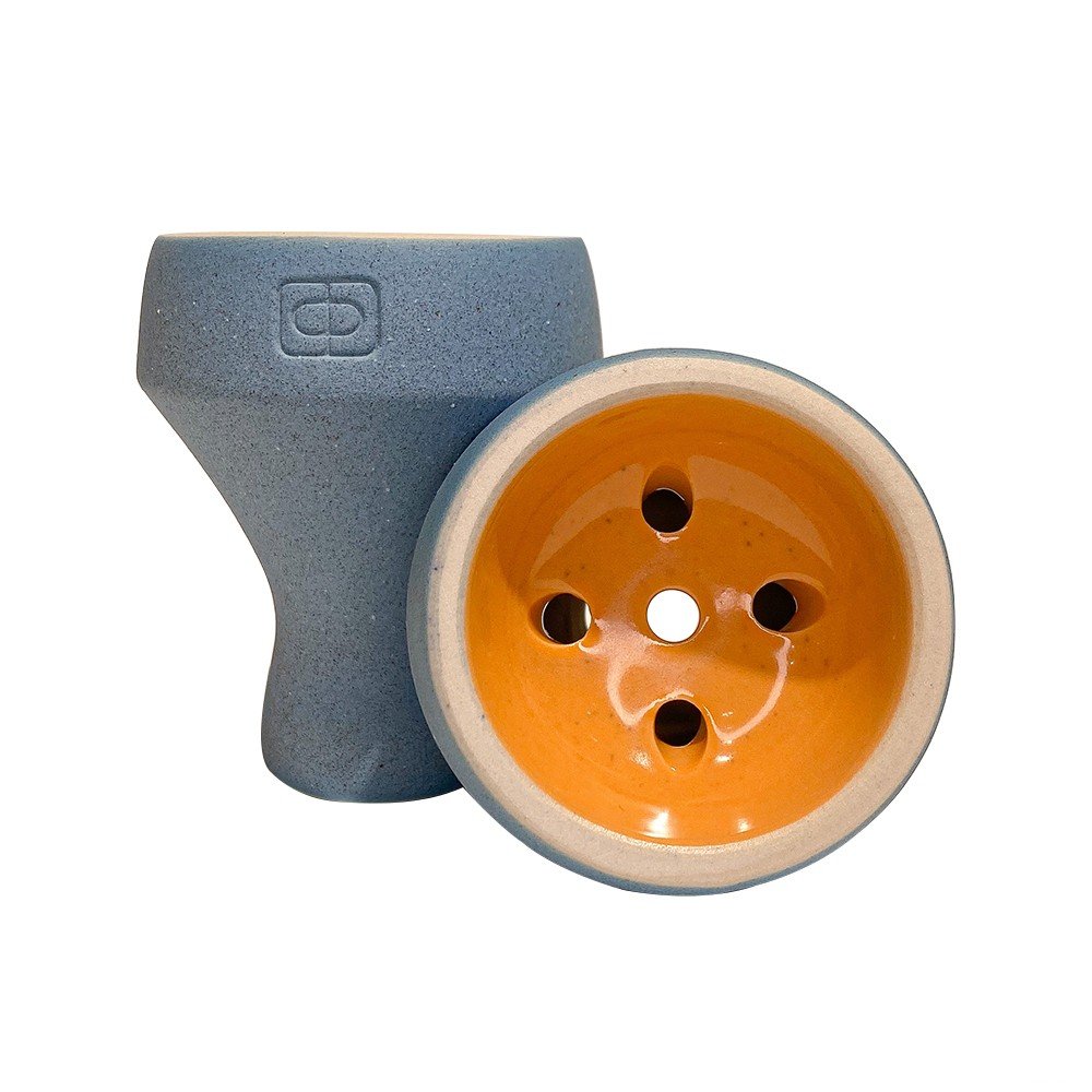 Чаша Форма Турка Бетон Голубой/Оранжевый