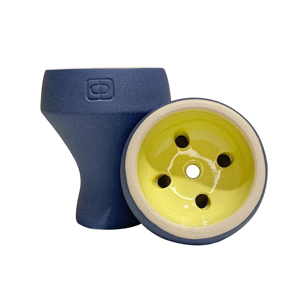 Чаша Форма Турка Бетон Синий/Желтый